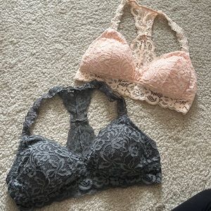 Xhilaration lace racer back bralettes - 2 for $15